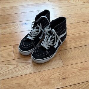 Vans High-Top Black and White Sneakers